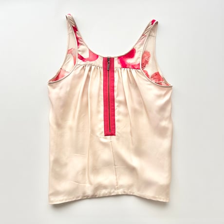 paint rhinestone sleeveless silk tunic
