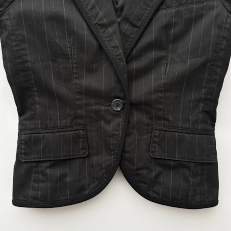 Ralph Lauren black stripe tailored jacket