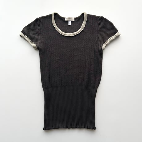 ARMANI gray piping designed T-shirts