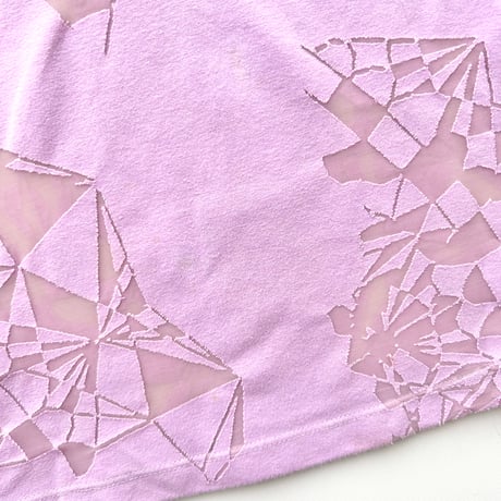 VERSACE purple sheer designed T-shirts