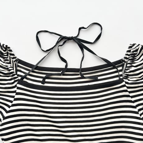 striped halter neck tunic