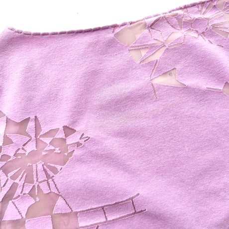 VERSACE purple sheer designed T-shirts