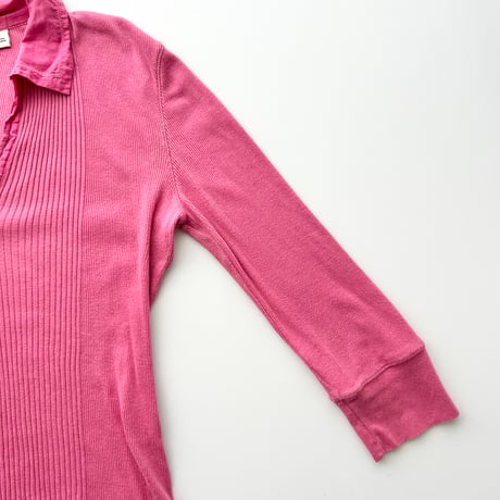 Ralph Lauren pink open collar tops