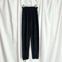 black jacquard pants