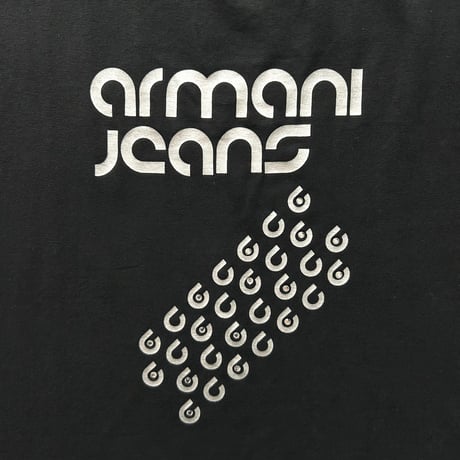 ARMANI black×silver logo tank top