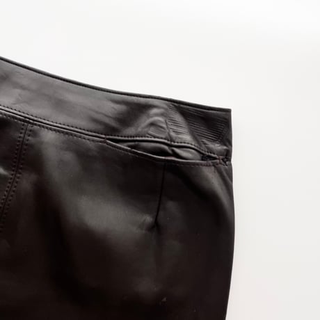 Burberry dark brown fake leather skirt