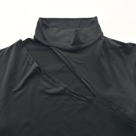 MORGAN black whole designed tops