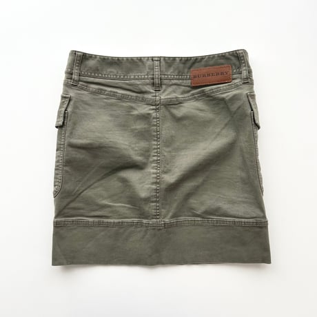 Burberry khaki cargo mini skirt