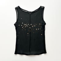 made in Italy / sheer sequins tank top