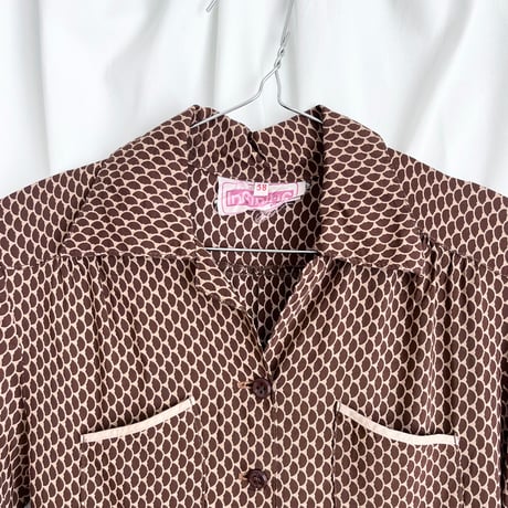 brown retro dress