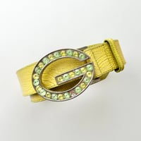 GUESS green real leather belt