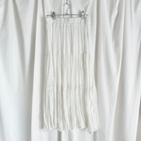 white chiffon tiered long skirt