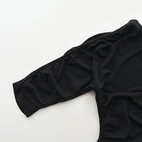 DKNY black drape v neck tops