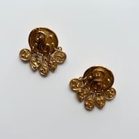 gold motif earrings