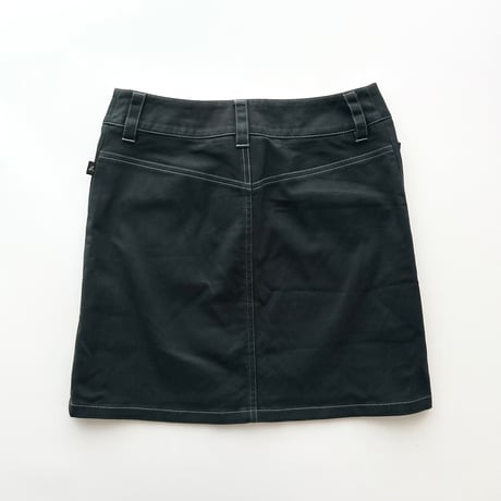 agnes b. black stitch designed mini skirt