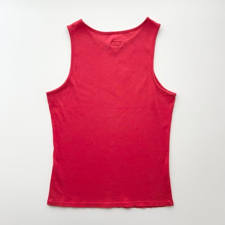 ARMANI red×white logo tank top