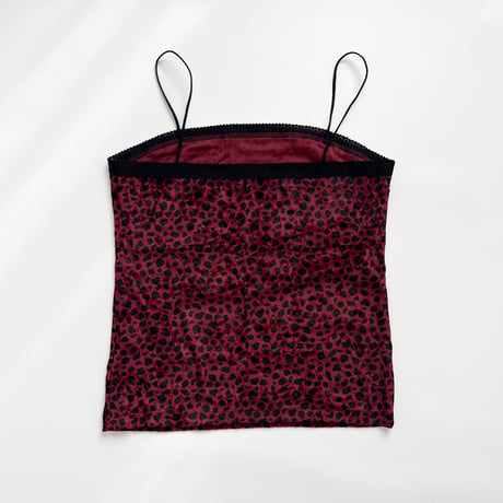 red×black lace velour camisole