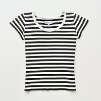 agnes b. black×white striped T-shirts