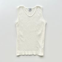ARMANI white wale tank top