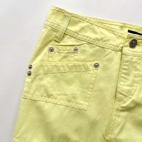 VERSACE yellow zip pleats tight skirt