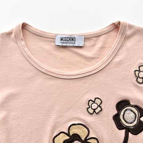 MOSCHINO pale pink flower T-shirts