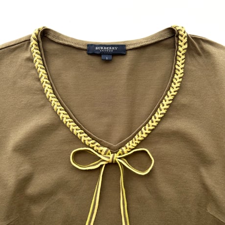 Burberry khaki ribbon T-shirts