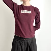 Burberry red brown logo printed tops