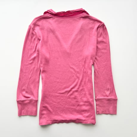 Ralph Lauren pink open collar tops