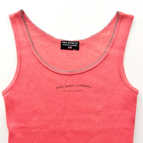 Ralph Lauren pink×blue logo tank top