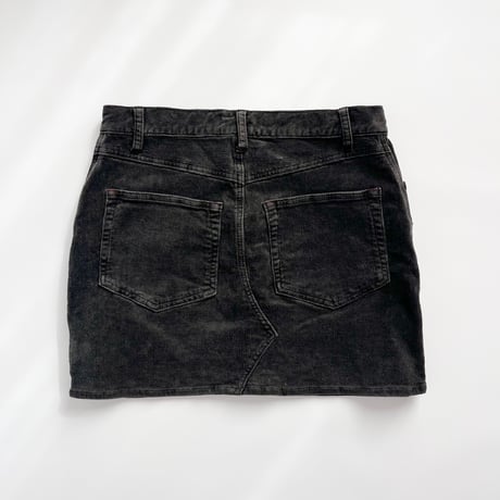 dark gray corduroy mini skirt