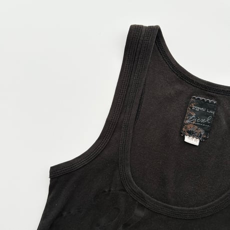 DIESEL black logo designed tank top