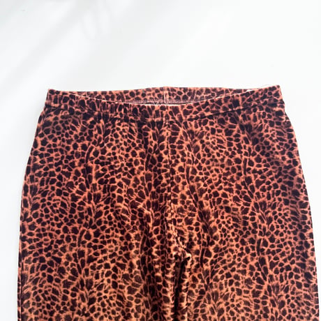 leopard velours stretch pants
