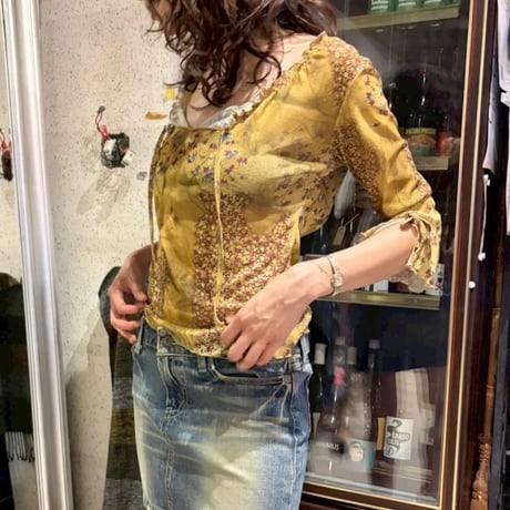 made in France / flower tulle tunic