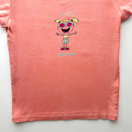salmon pink printed T-shirts