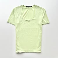 pale green neck designed T-shirts