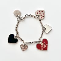 agnes b. heart motif chain bracelet