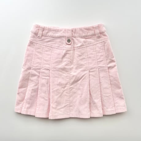 courreges pink corduroy pleats mini skirt