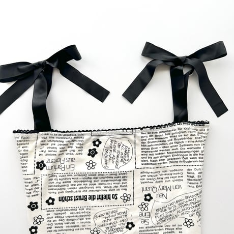 MARY QUANT printed ribbon camisole