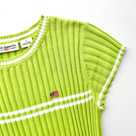 Ralph Lauren green line logo knitted tops