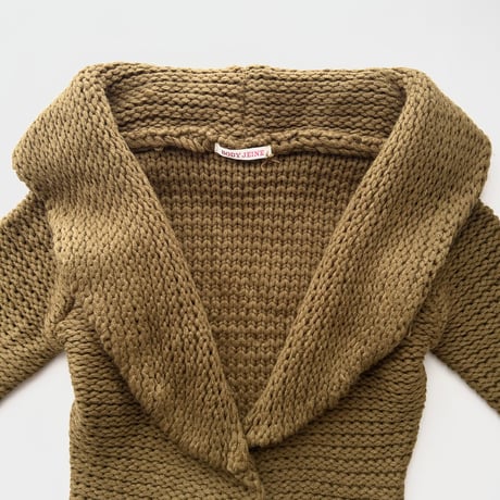 khaki cable knit cardigan