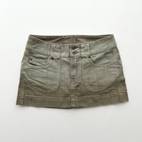 DIESEL khaki gradation mini skirt