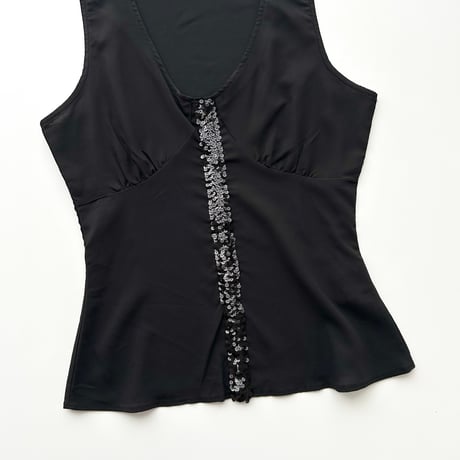 made in Italy / black sequins tops