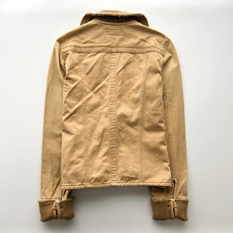 camel denim belt designed jacket