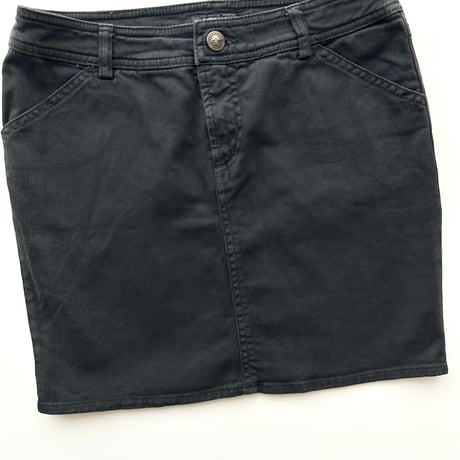 VERSACE black denim mini skirt