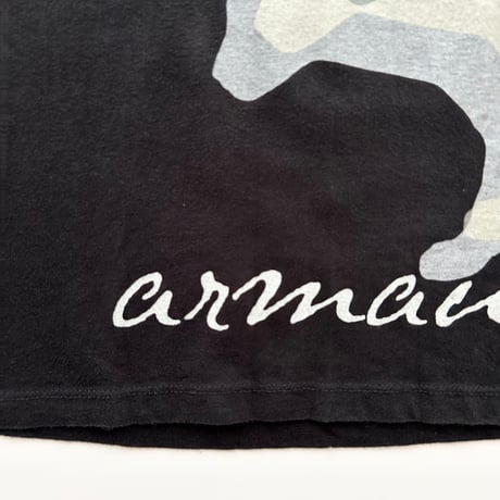 ARMANI black logo cheetah shape printed tank top