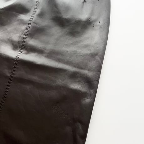 Burberry dark brown fake leather skirt