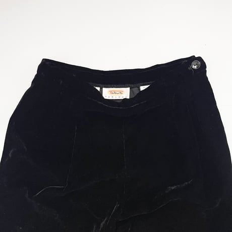made in USA / black velour pants