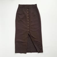 made in Canada / front button long skirt
