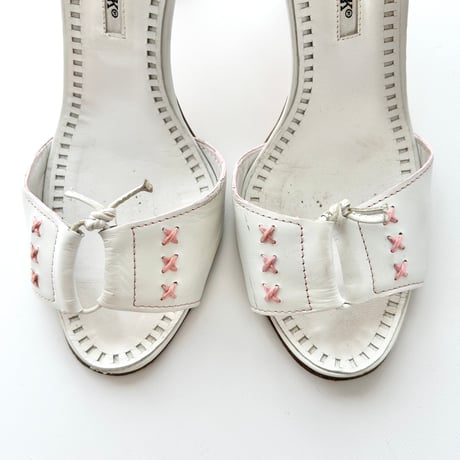 embroidery leather sandals 23.5cm