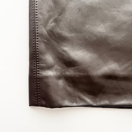 Burberry dark brown fake leather skirt